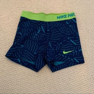 Fun navy spandex shorts with 5” inseam